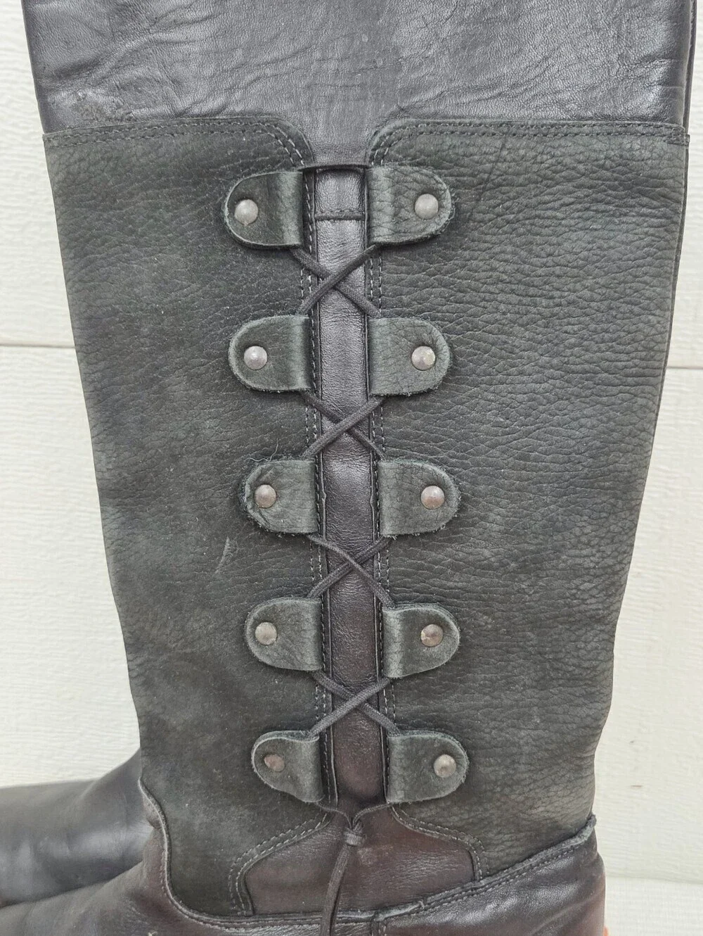 Blondo Canada wool lined Black Lace-Up Knee Boots 8